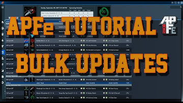 APFe Tutorial - Bulk Updates