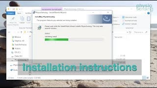 Physiosensing - Installation Instructions