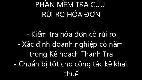 Tra cuu rui ro hoa don