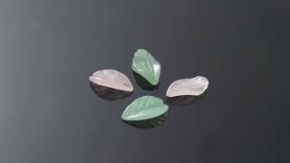 Natural Rose Quartz Pendants, Leaf & Petal