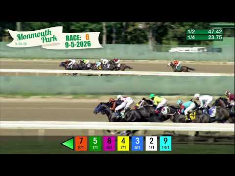 video thumbnail for MONMOUTH PARK 09-05-2026 RACE 6 – THE SAPLING STAKES