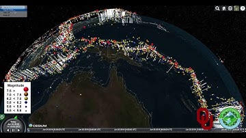 Subsurface Visualization full Earth EarthQuakes using Cesium