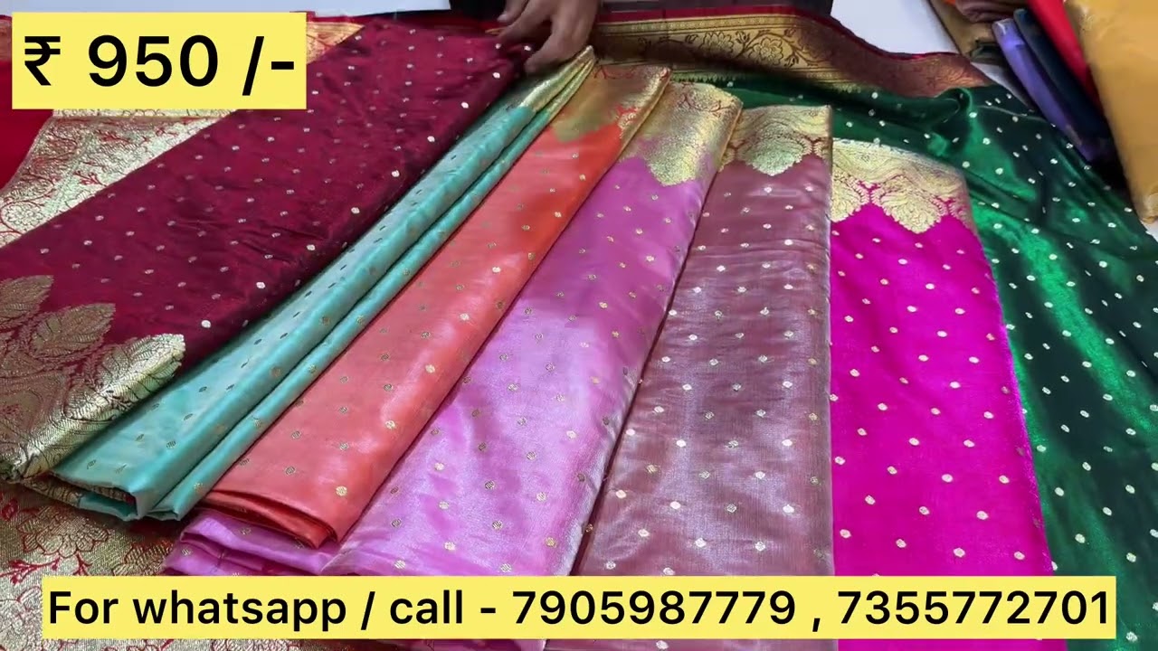 बनारसी सिल्क साड़ी मात्र 280Rs से । 😱 Mashru ,khaddi ,tussar latest 2025 collection ✨