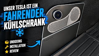 Nie wieder warme Drinks im Tesla Model Y Standard! 🚗❄️ Kühlschrank im echten Familien-Test @tlyard 