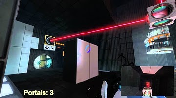 Portal 2 Co-op Least Portals: Course 1 Chamber 1 - 6