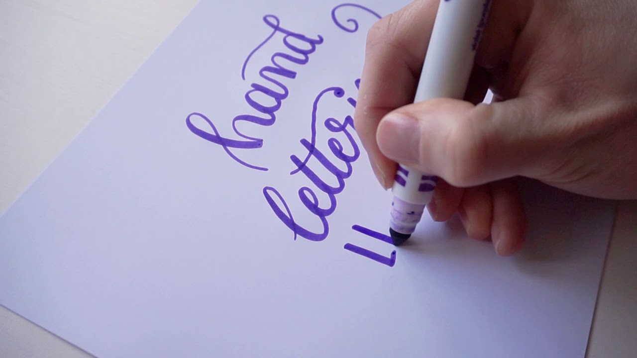 Schriftzug Handlettering Lernen Mit Einem Crayola Marker Broad Youtube