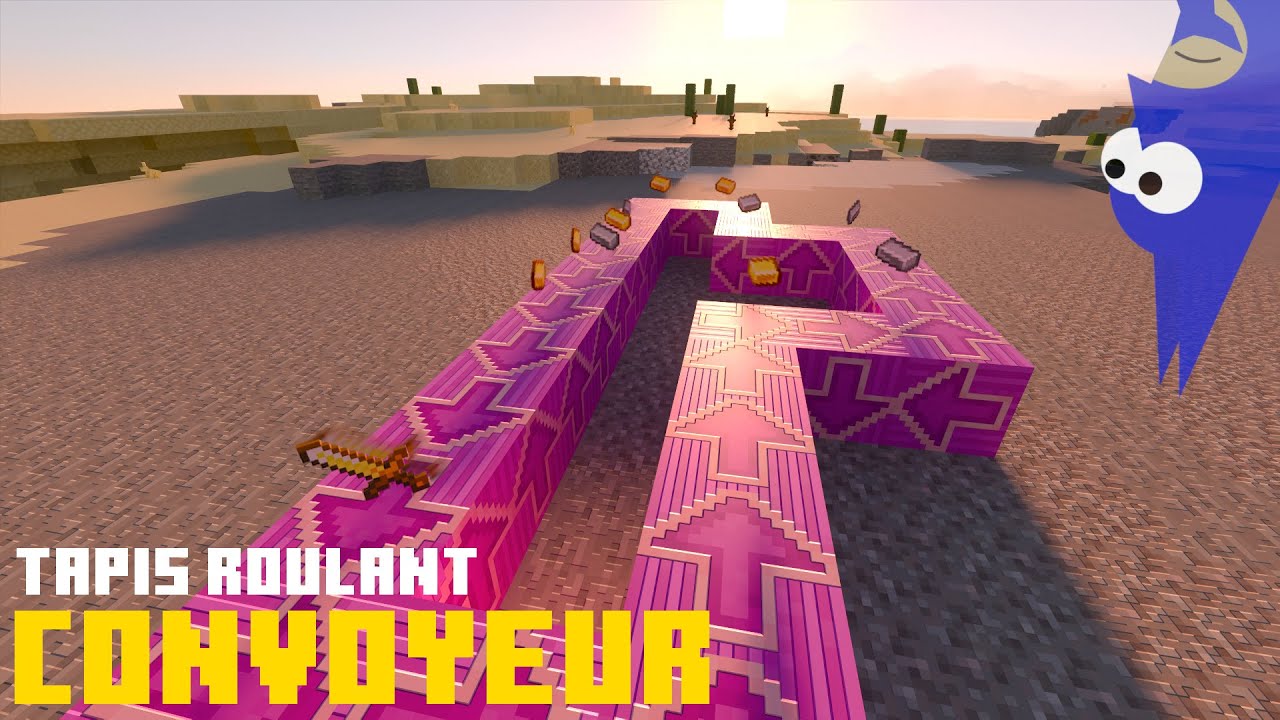 Comment faire un CONVOYEUR (Tapis Roulant) sur Minecraft Bedrock
