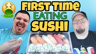 Two Newfies Try Sushi For The First Time Ever | REVIEW