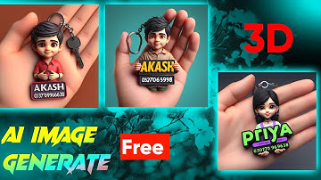 🔥How to create 3D Al Key chain boy+girl Images | Viral photo editing  | bing image creator tutorial