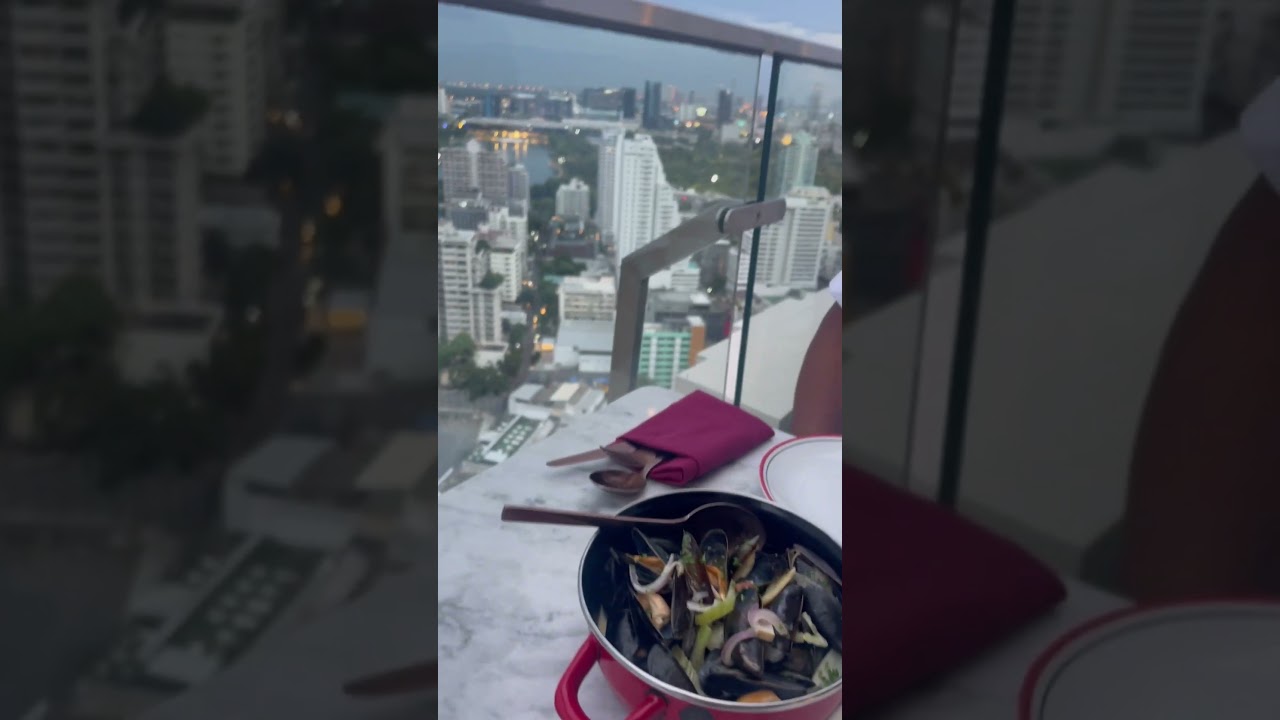 Signature mussels of the rooftop restaurant BELGA - Sofitel Bangkok Sukhumvit - amazing view