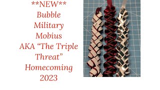 *NEW* Triple Threat - Bubble Military Mobius Braid #homecomingmums #homecoming2023 #PITA