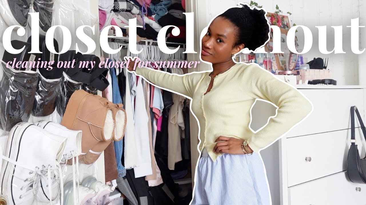 a much needed closet cleanout 🧺🤍 cleaning out my closet for summer ...
