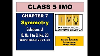 CLASS 5 IMO | IMO | CHAPTER 7  SYMMETRY | Maths Olympiad for class 5 | imo work book 2021-22