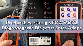 Produktbewertung VPOW OBD2 Diagnosegerät Diagnose Auto Adapter: OBD EOBD Diagnose Fehlerspeicher Aus