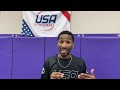 2022 Team USA Combine Interview - Demontae Cleveland