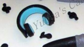 How to make edible music DJ  headphones cake/cupcakes topper,tutorial