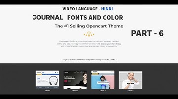 Journal theme demo 7 Fonts and Color | OpenCart 3 | Part - 6