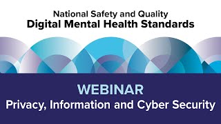 Webinar: Digital Mental Health – Privacy, information and cyber security