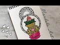 Kalash mandala drawing🪴🌷✨|| mandala art || draw with me || mandala tutorial || step by step art|