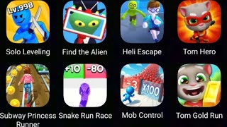 Solo Leveling,Find The Alien,Heli Escape,Tom Hero Dash,Subway Princess Runner,Mob Control screenshot 5