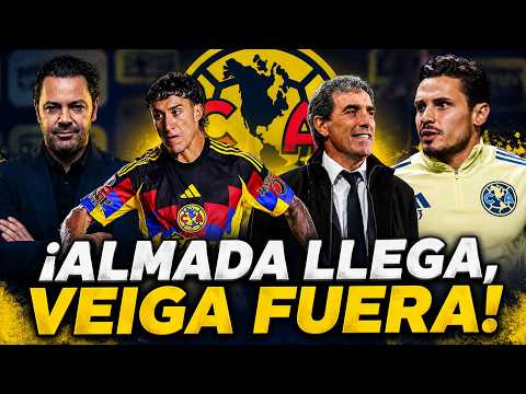 🚨 Noticias del América hoy: ¡BOMBA! GUILLERMO ALMADA FIRMA Y RAPHAEL VEIGA SE VA DEL NIDO