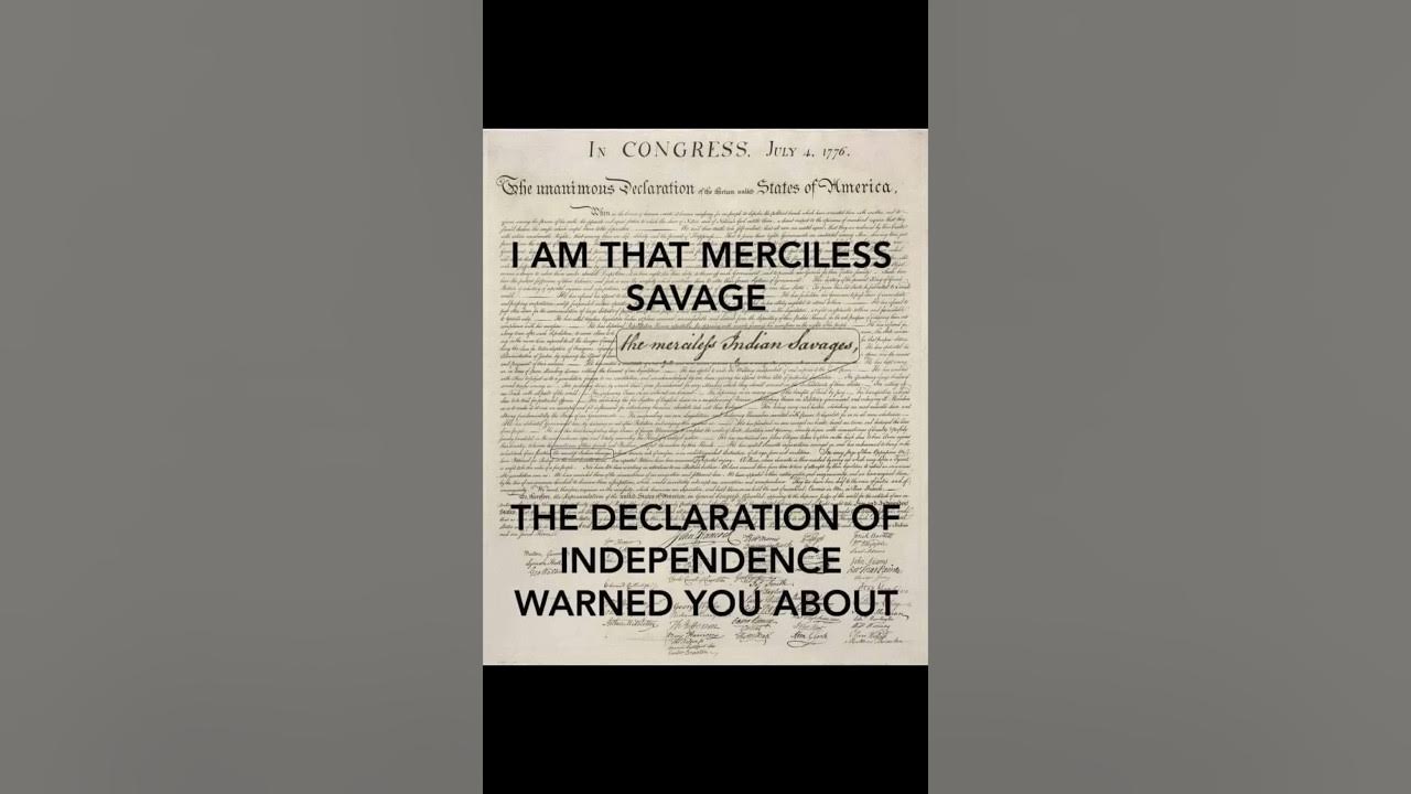 declaration of independence native savages