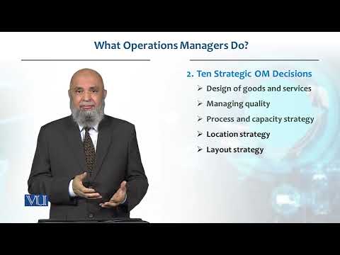 What Operations management Do? | Production / Operations management | MGT713_Topic003