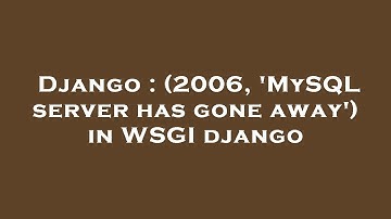 Django : (2006, 