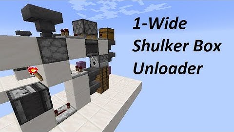 1-Wide tile-able Shulker box unloader | Minecraft