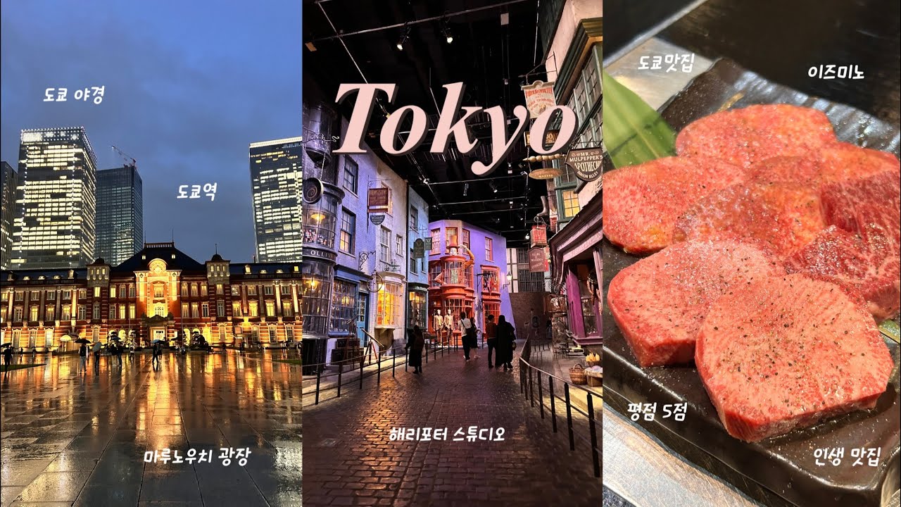 [vlog] 도쿄여행 브이로그🇯🇵 해리포터 스튜디오 | 야끼니꾸 인생맛집을 찾았다 | 팡메종🥐, 돈키호테 추천템, 도쿄역 마루노우치 광장, 도쿄맛집 이즈미노, 편의점 음식