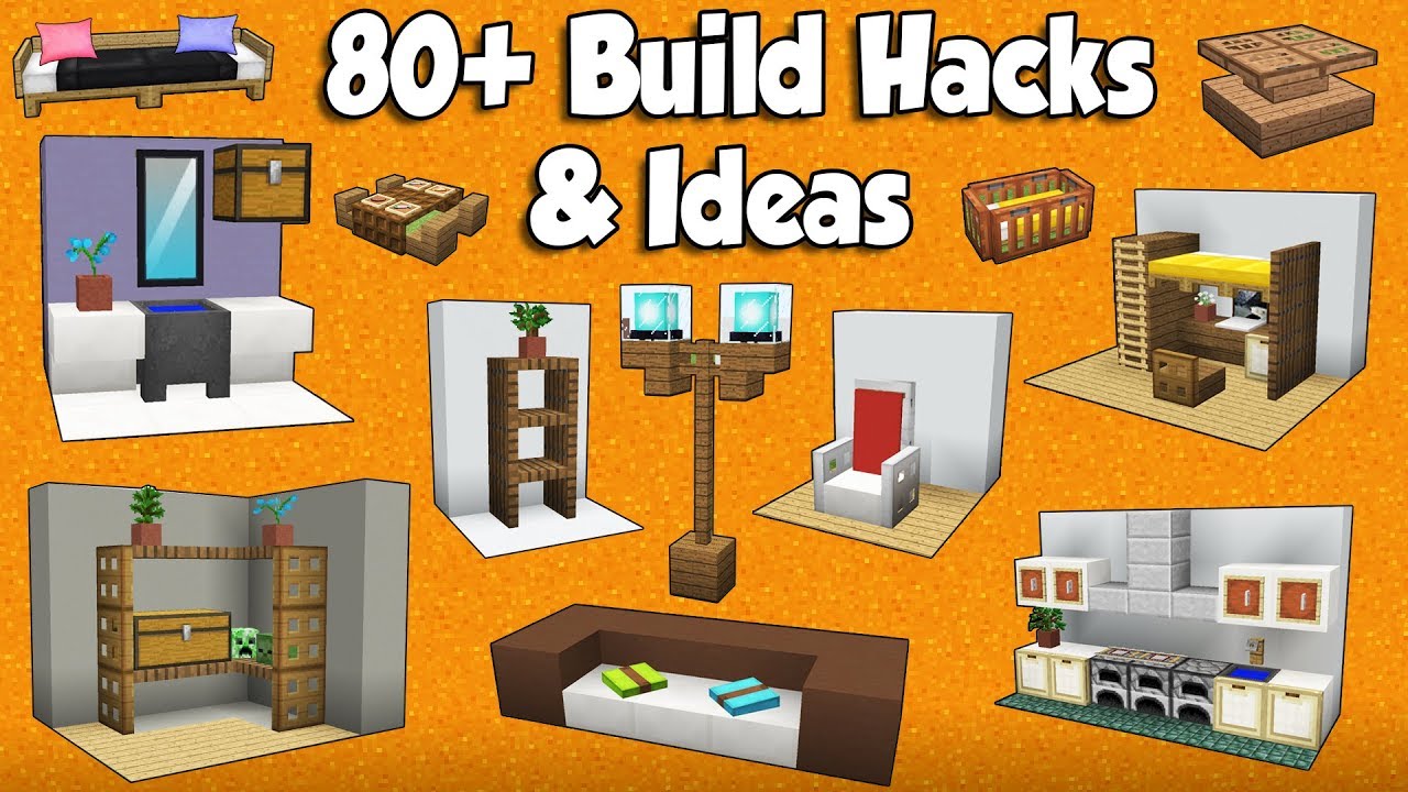 80 MINECRAFT  BUILD HACKS  AND IDEAS YouTube