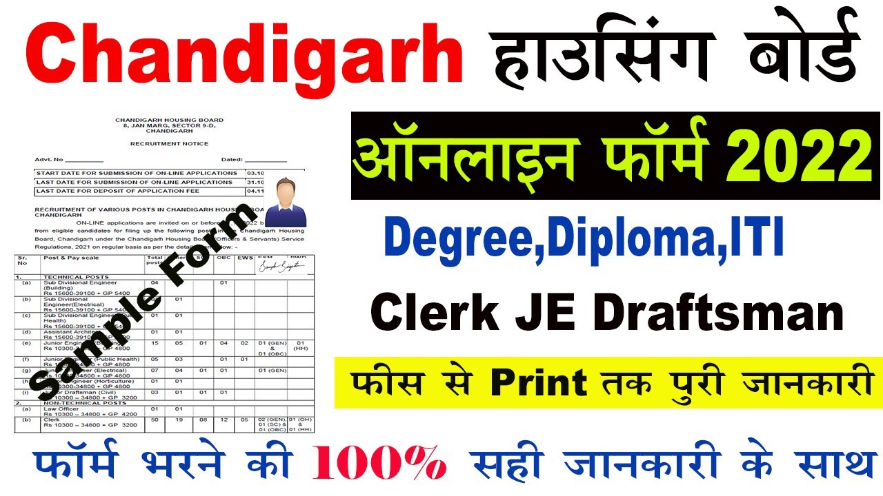 Chandigarh Housing Board Online Form 2022 Kaise Bhare How to Fill CHB