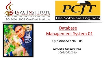 DBMS Question Set 05 | java institute