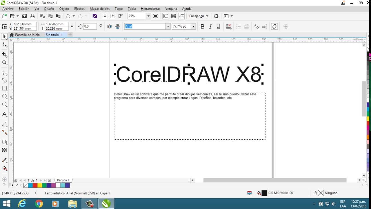 25 - TIPOS DE TEXTOS EN CORELDRAW X8 - YouTube