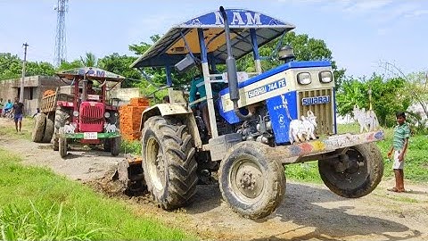 Mahindra 575 di tractor stuck  Swaraj tractor 744 fe tractor pulling video