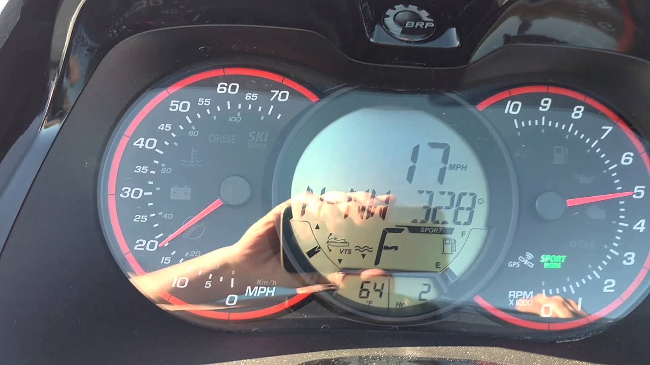 2016 Sea Doo GTX 300 77 mph with 2 hrs on the clock