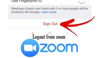 How to logout zoom cloud meeting account