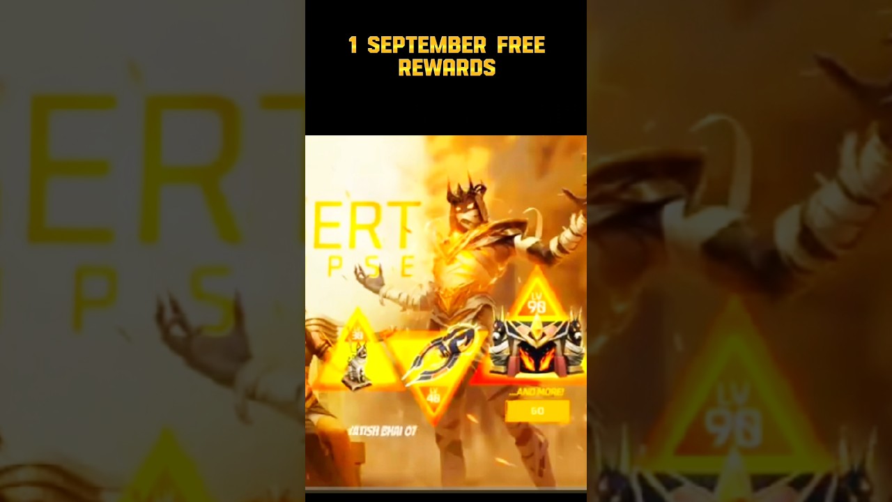 1 September free rewards free fire 😱🔥 