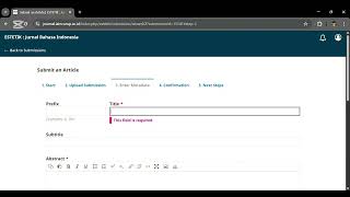 Tutorial Submit Jurnal (Estetik: Jurnal Bahasa Indonesia)