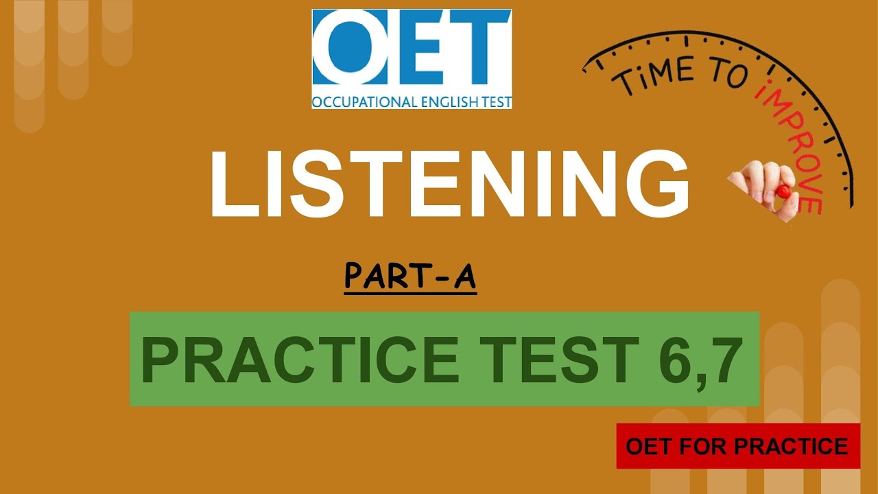 OET Listening Part-A | Практический тест 6,7 (с ответами) | Уровень сложности: средний