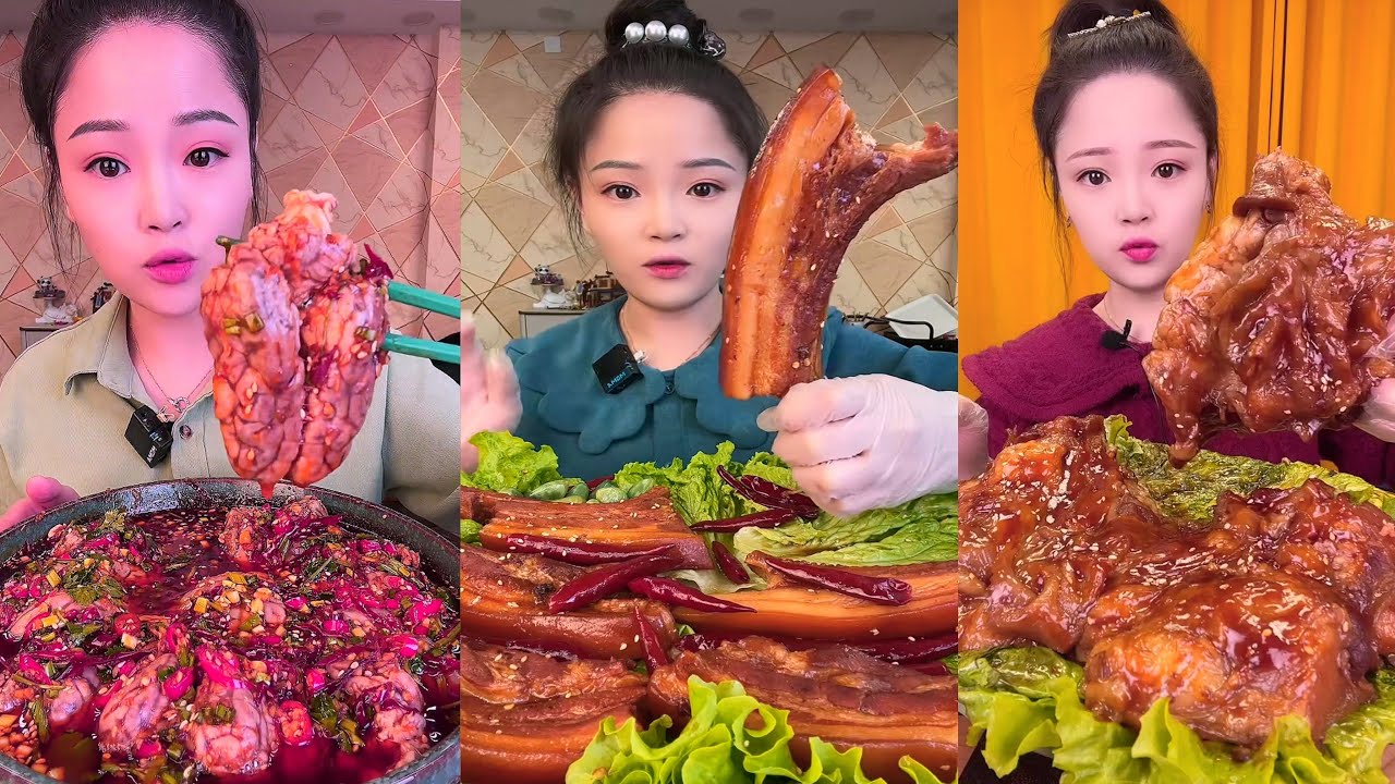 Real Mukbang :) spicy Pork Bellly Soothing Sounds While Enjoying Delicious 먹방 모음이 팅쇼 리얼 사운드 #1690