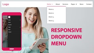 Responsive Dropdown Menu using by Html Css Javascript