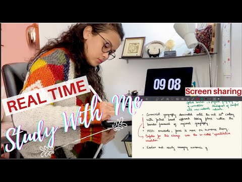 Real Time Study With Me || 1 hour no breaks || Get things done || CSE Aspirant ||