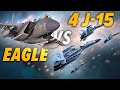 US F-15 Eagle vs 4 Chinese J-15 Flankers | DCS World