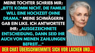 Meine Tochter Schrieb: "Komm Nicht, Wir Wollen Eine Hochzeit Ohne Drama"Schwiegermutter Gab Ein Like