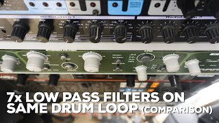 7 Low Pass Filters sweep on Drum Loop (comparison/shootout)