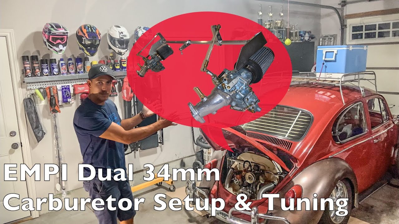 EMPI Dual 34mm EPC Carbs on AirCooled VW Beetle Setup & Tuning YouTube