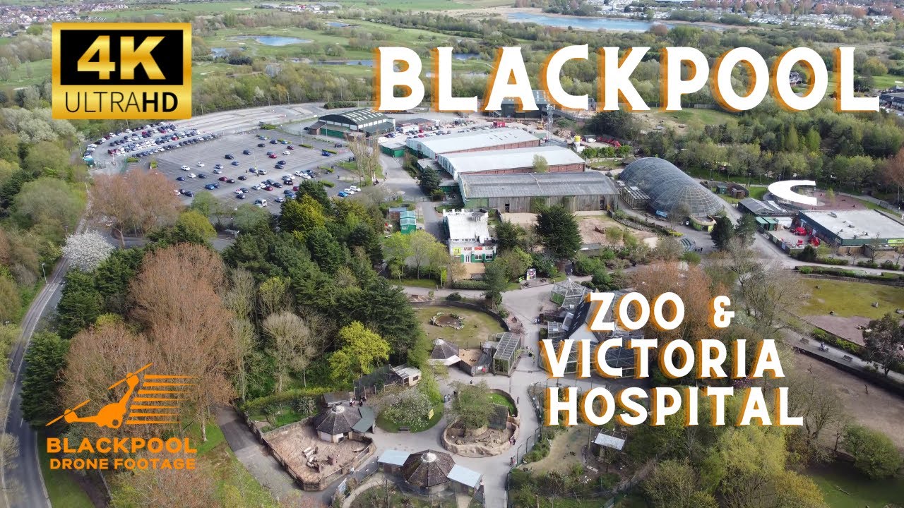 Blackpool Drone Footage   Blackpool Zoo Victoria hospital and Stanley Park drone footage