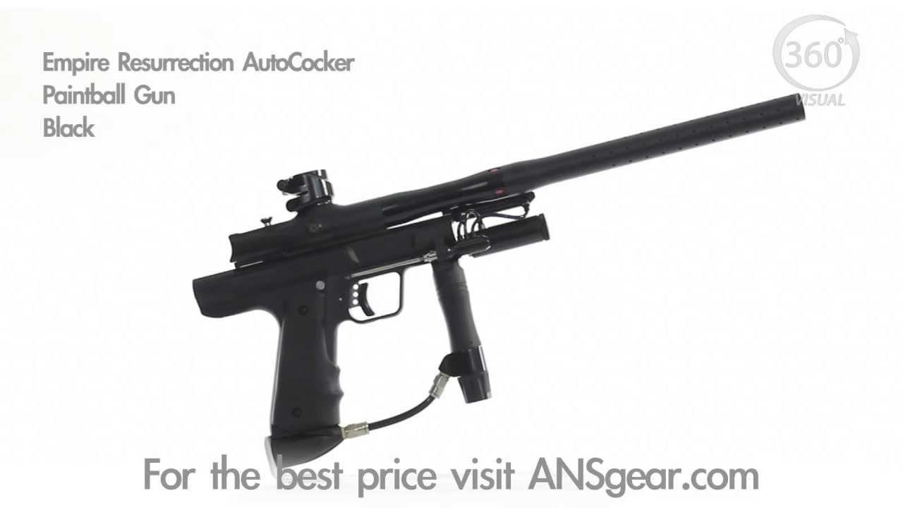 Empire Resurrection Autococker Paintball Gun Black Visual 360 YouTube