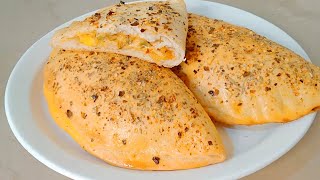 Calzone Recipe Without Oven | Tasty Chicken Calzone Recipe | No Oven Recipe